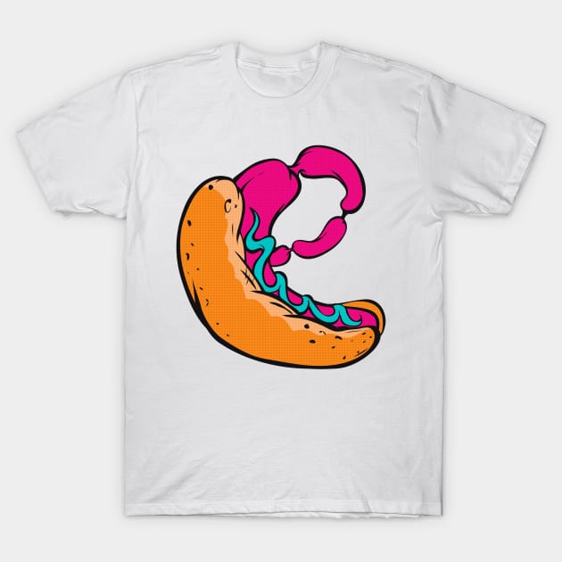 Funky hot dog T-Shirt by roshymun